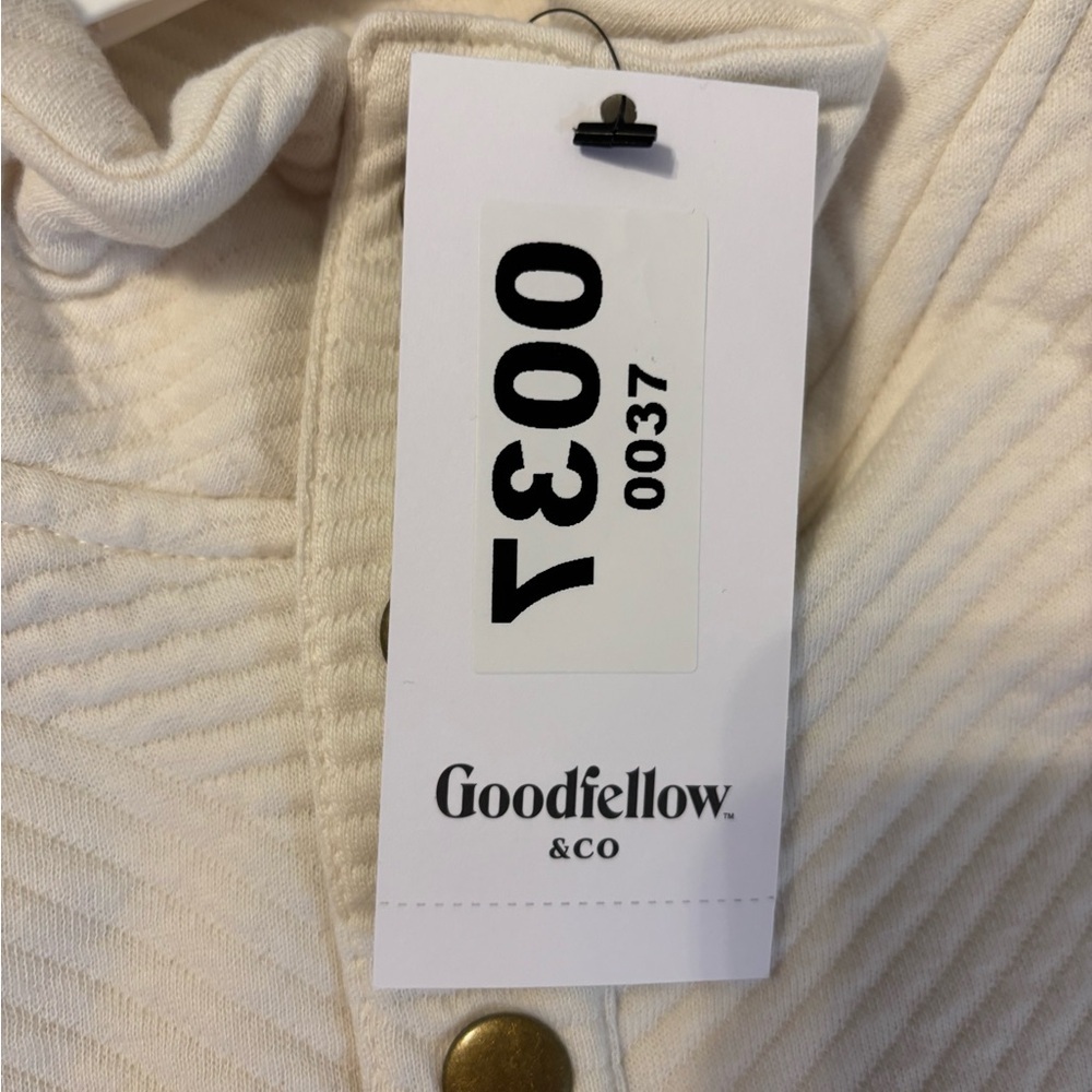 Goodfellow & Co Cream Button-Collar Sweater - Picture 2 of 11